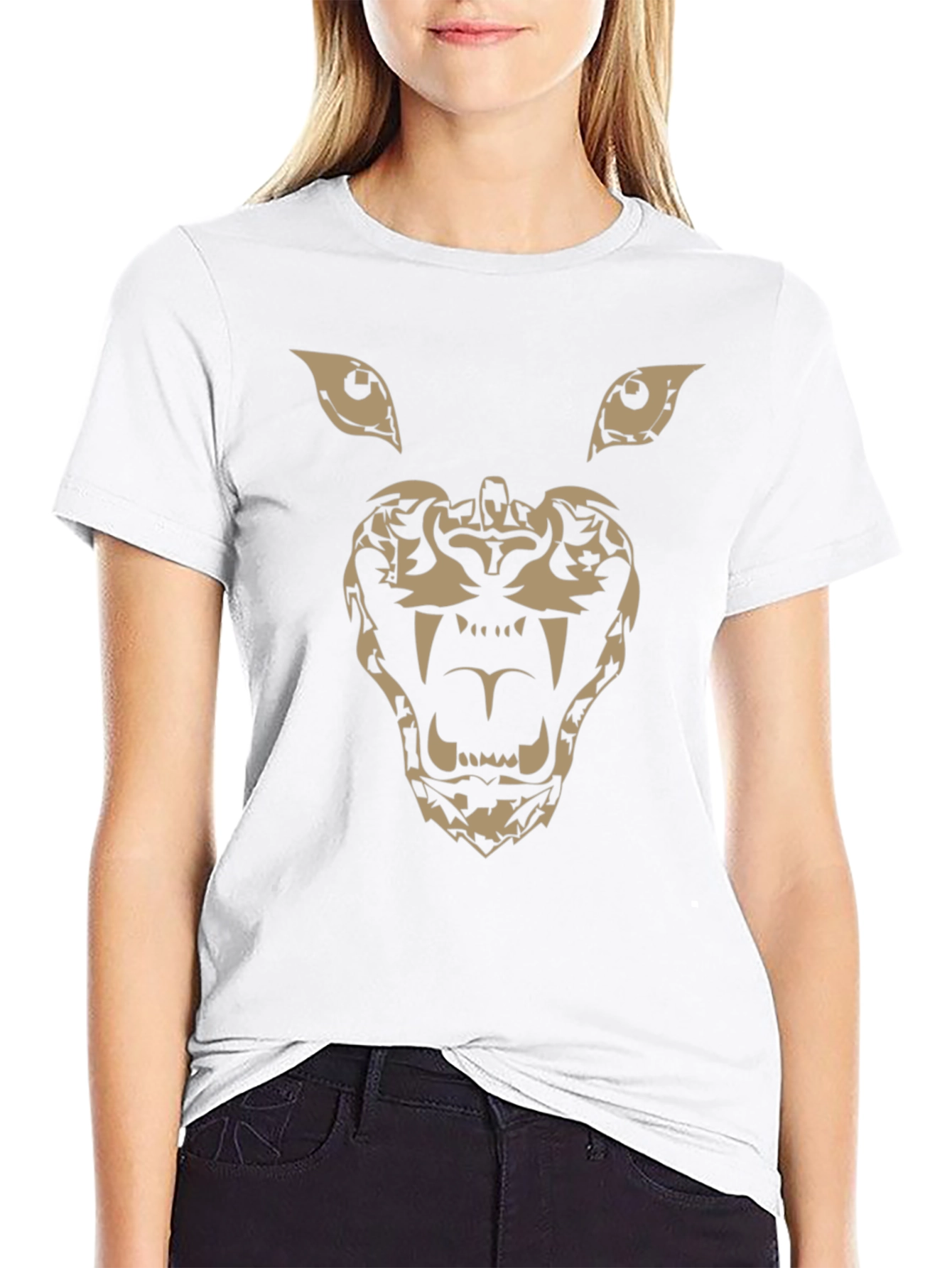 Tribal Lion Graphic Black T-Shirt