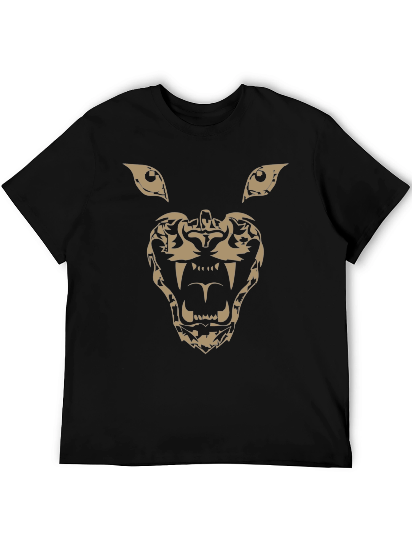 Tribal Lion Graphic Black T-Shirt