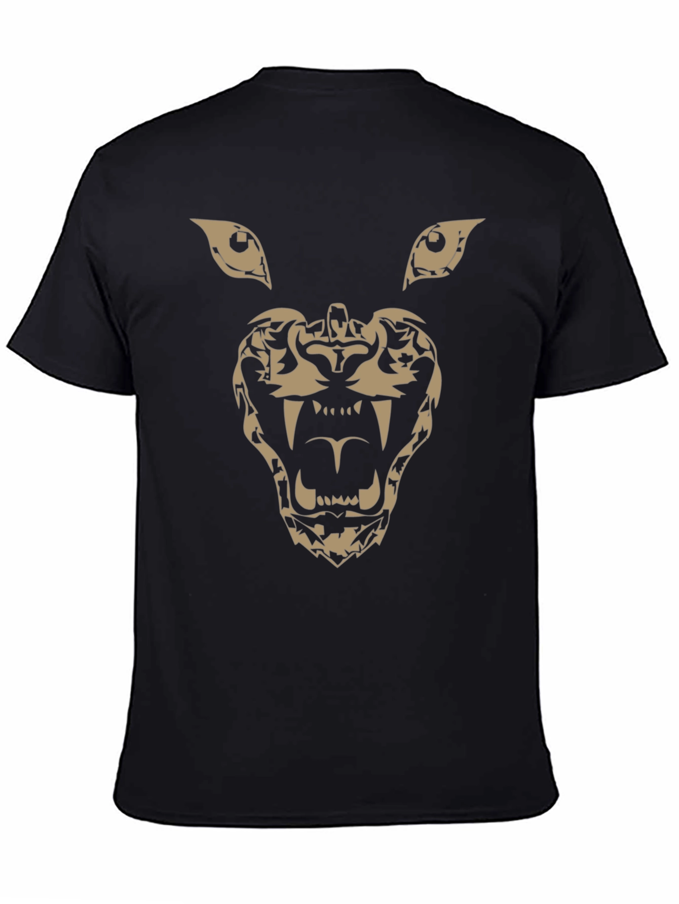 Tribal Lion Graphic Black T-Shirt