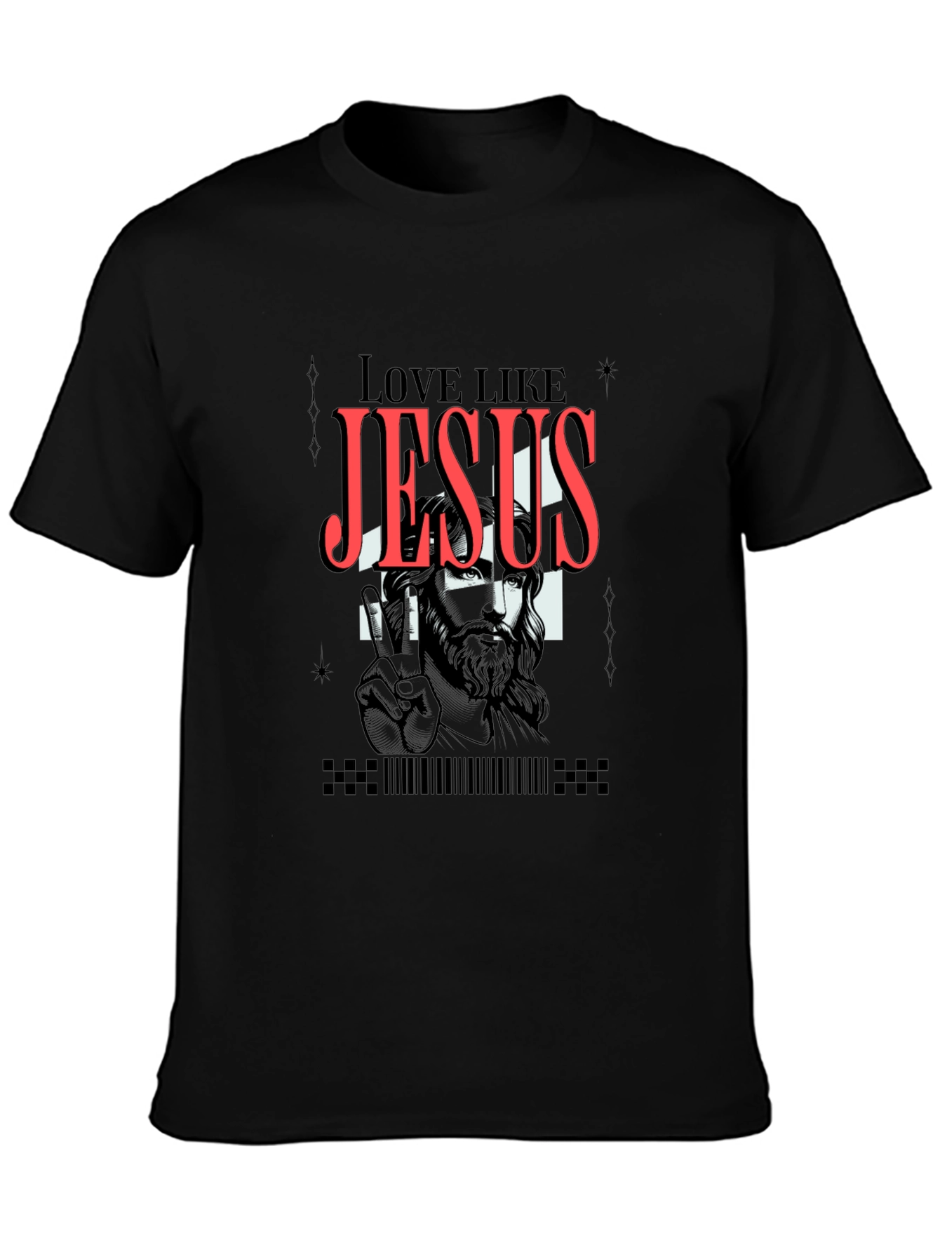 Love Like Jesus Black Graphic Tee