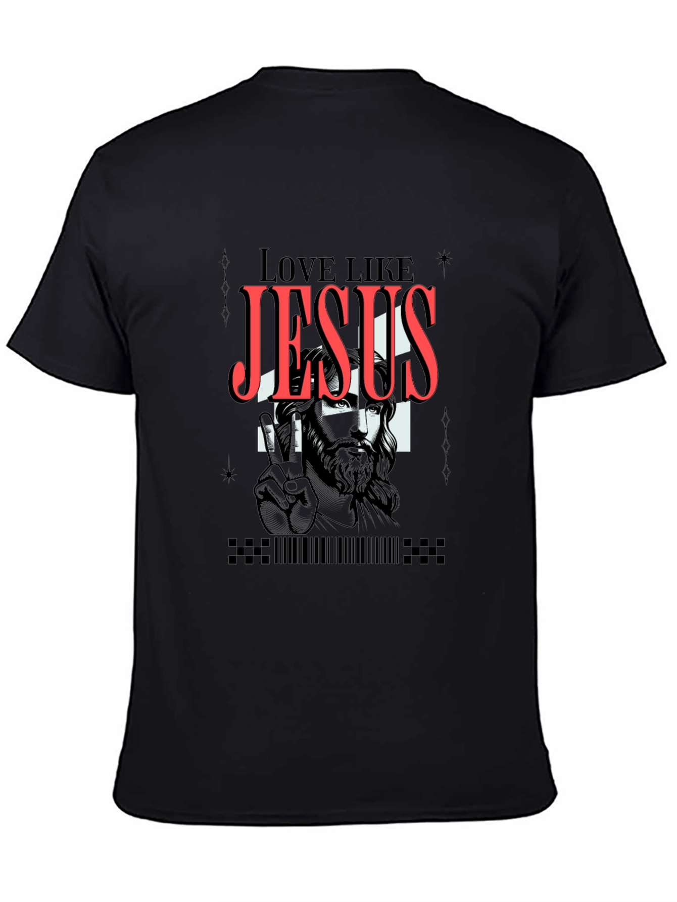 Love Like Jesus Black Graphic Tee