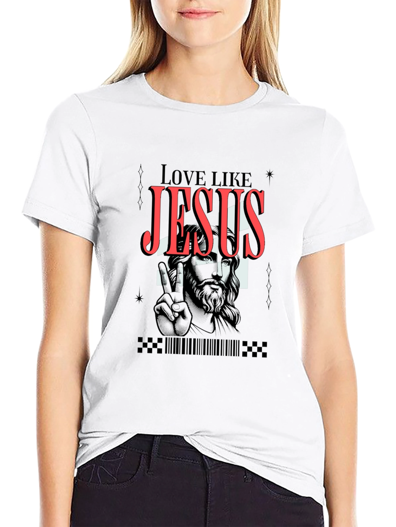 Love Like Jesus Black Graphic Tee