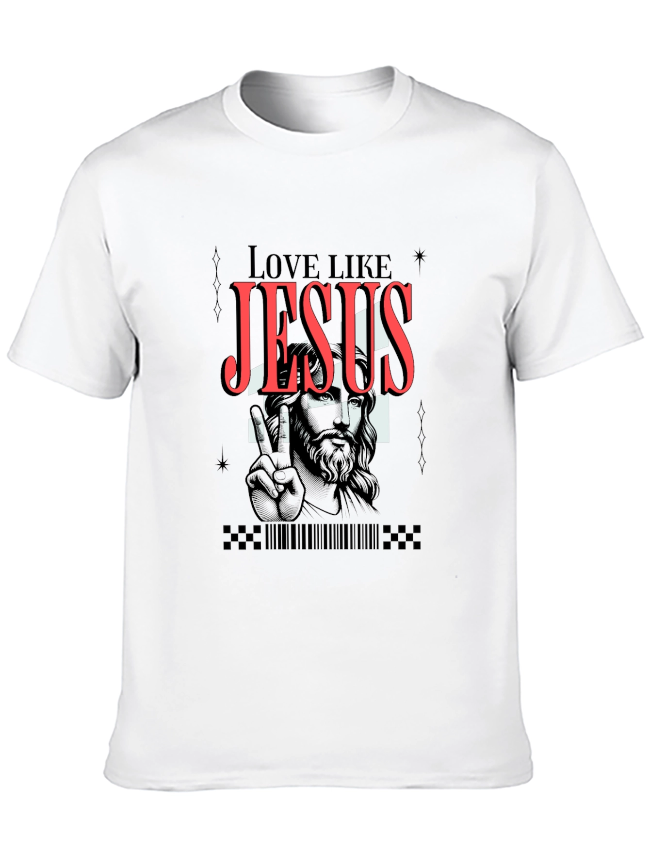 Love Like Jesus Black Graphic Tee