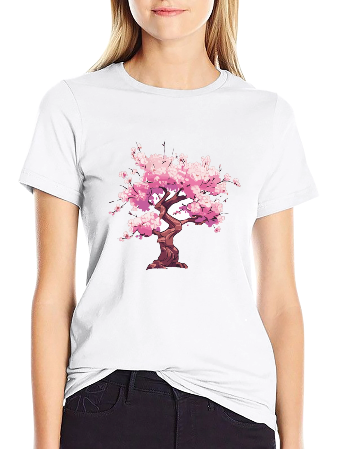 Sakura Tree Black T-Shirt