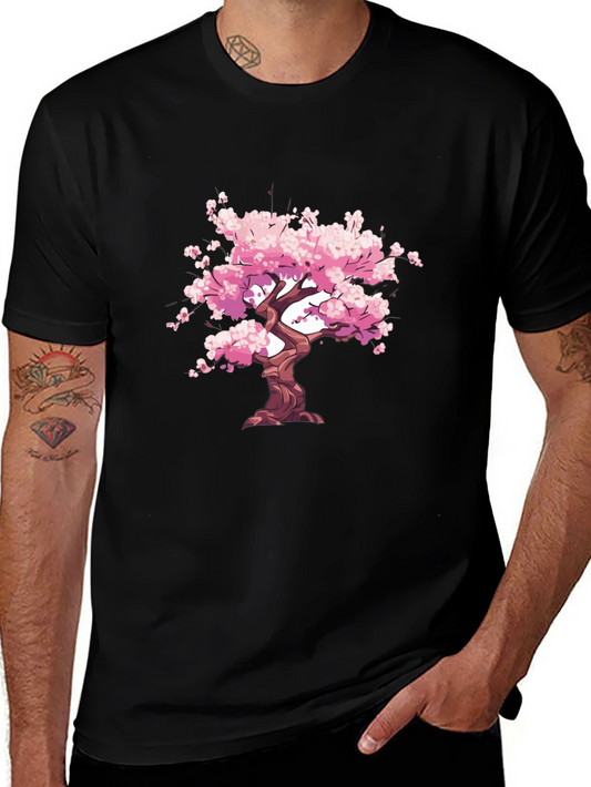Sakura Tree Black T-Shirt