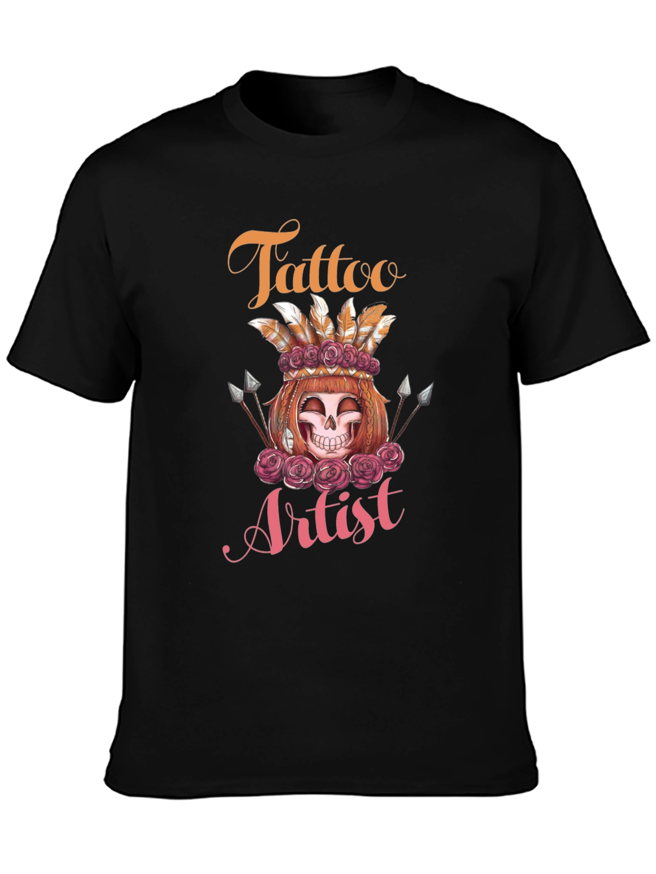 Tattoo Artist Skull Rose Tee