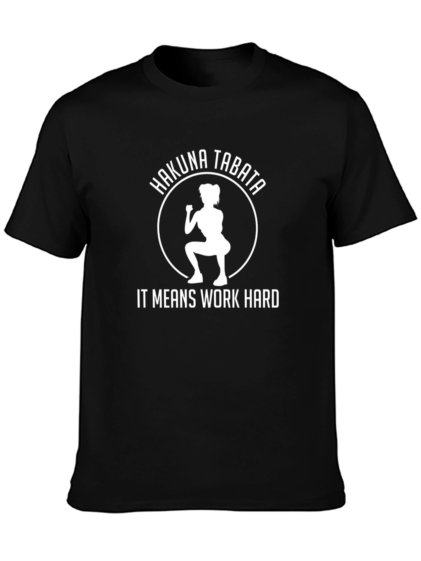 Hakuna Tabata Mens Black Graphic T-Shirt