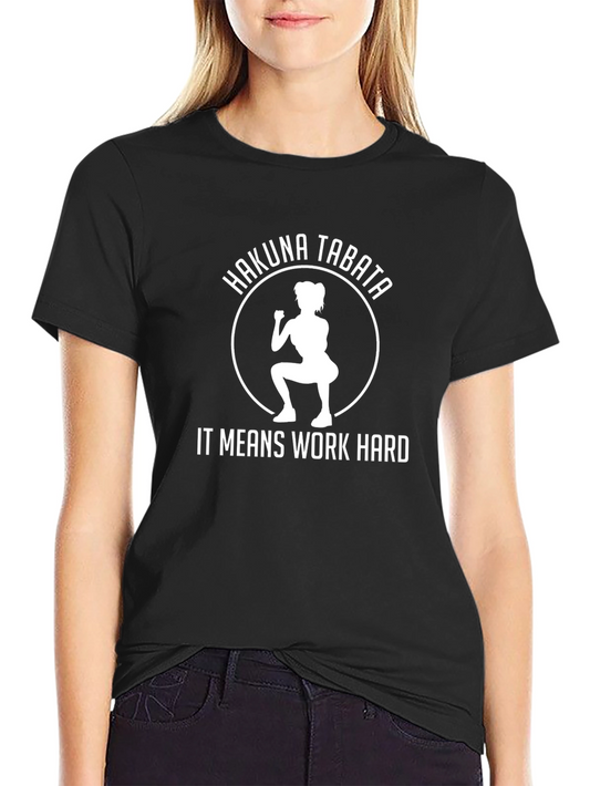 Hakuna Tabata Mens Black Graphic T-Shirt