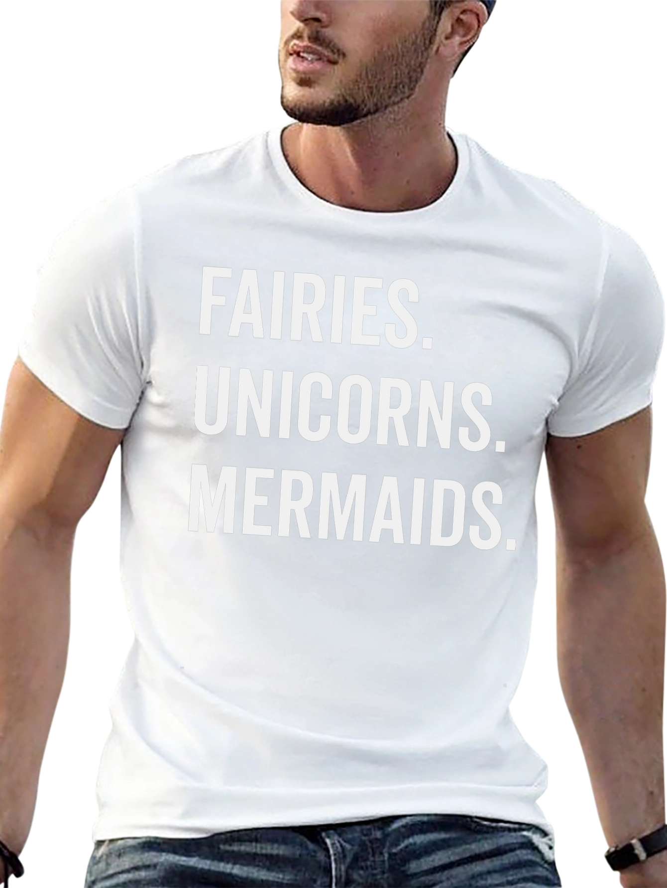 Fairies Unicorns Mermaids Black Graphic Tee