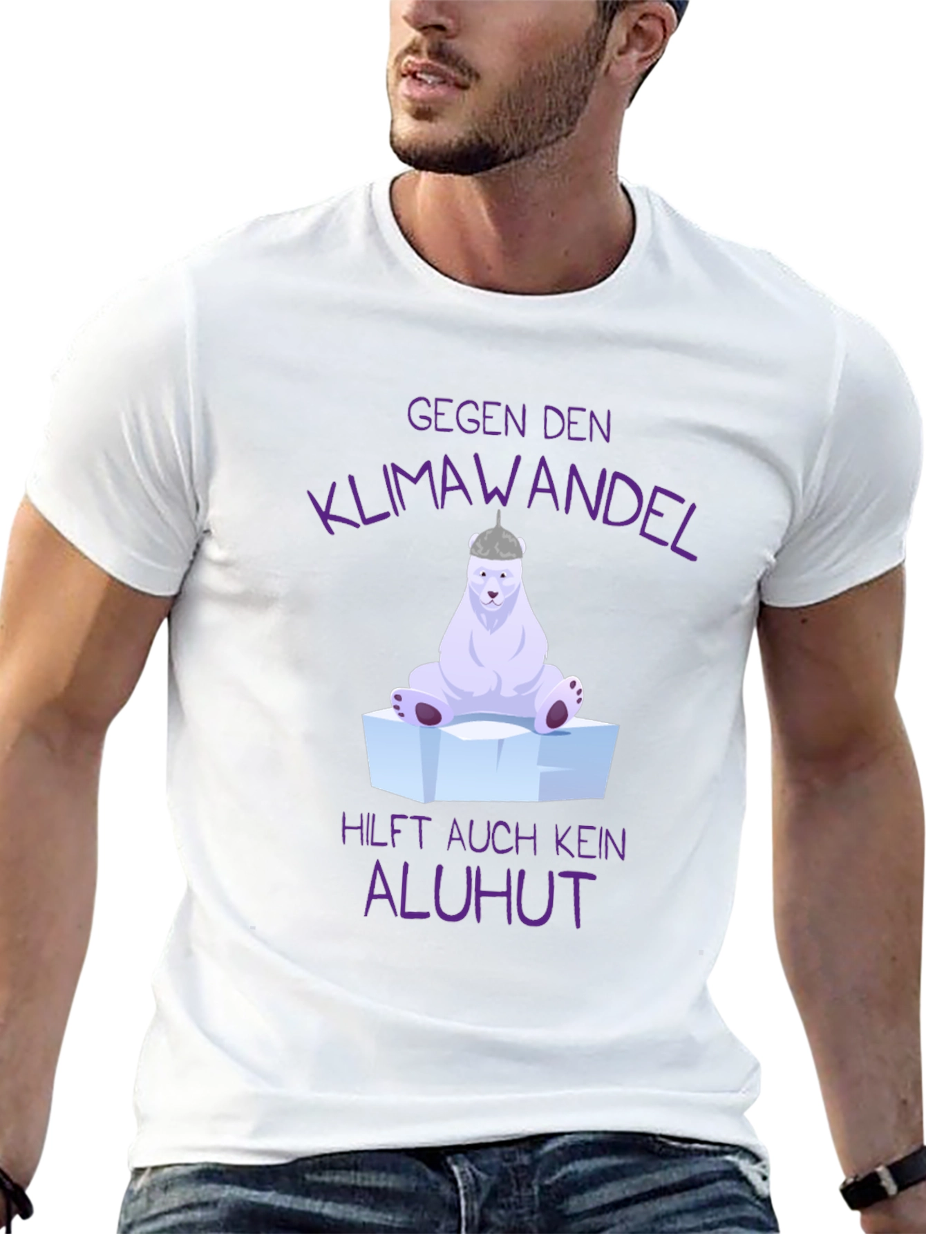 Climate Change Polar Bear Graphic T-Shirt