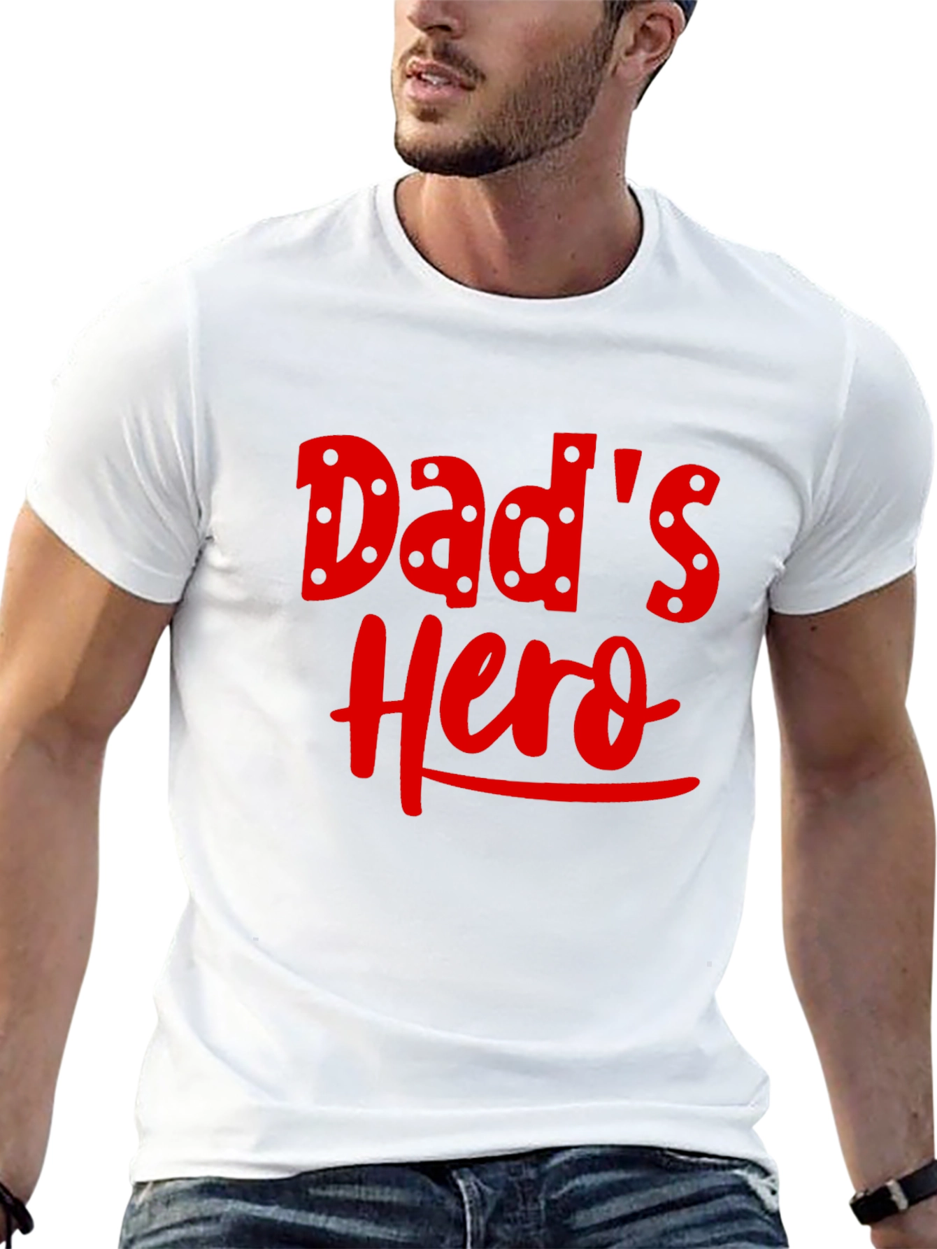 Dads Hero Black Graphic T-Shirt
