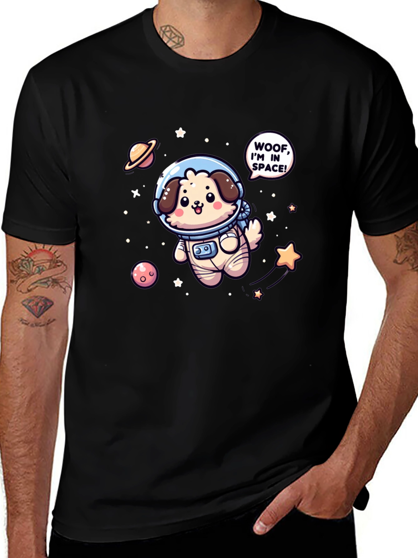 Woof! Im in Space T-Shirt