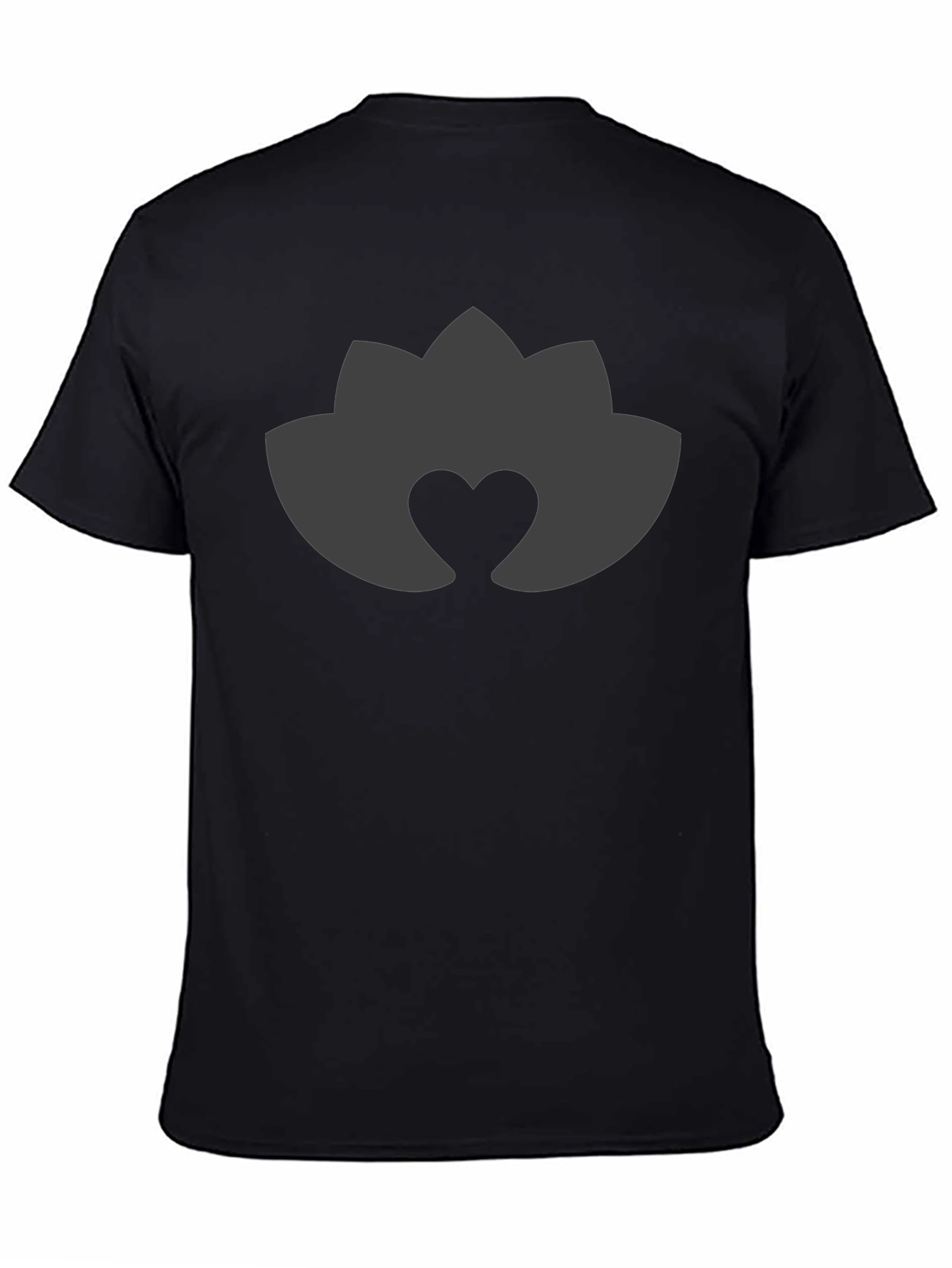 Lotus Heart Black Tee
