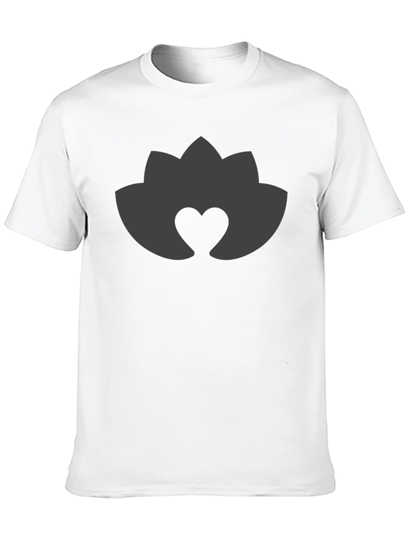 Lotus Heart Black Tee