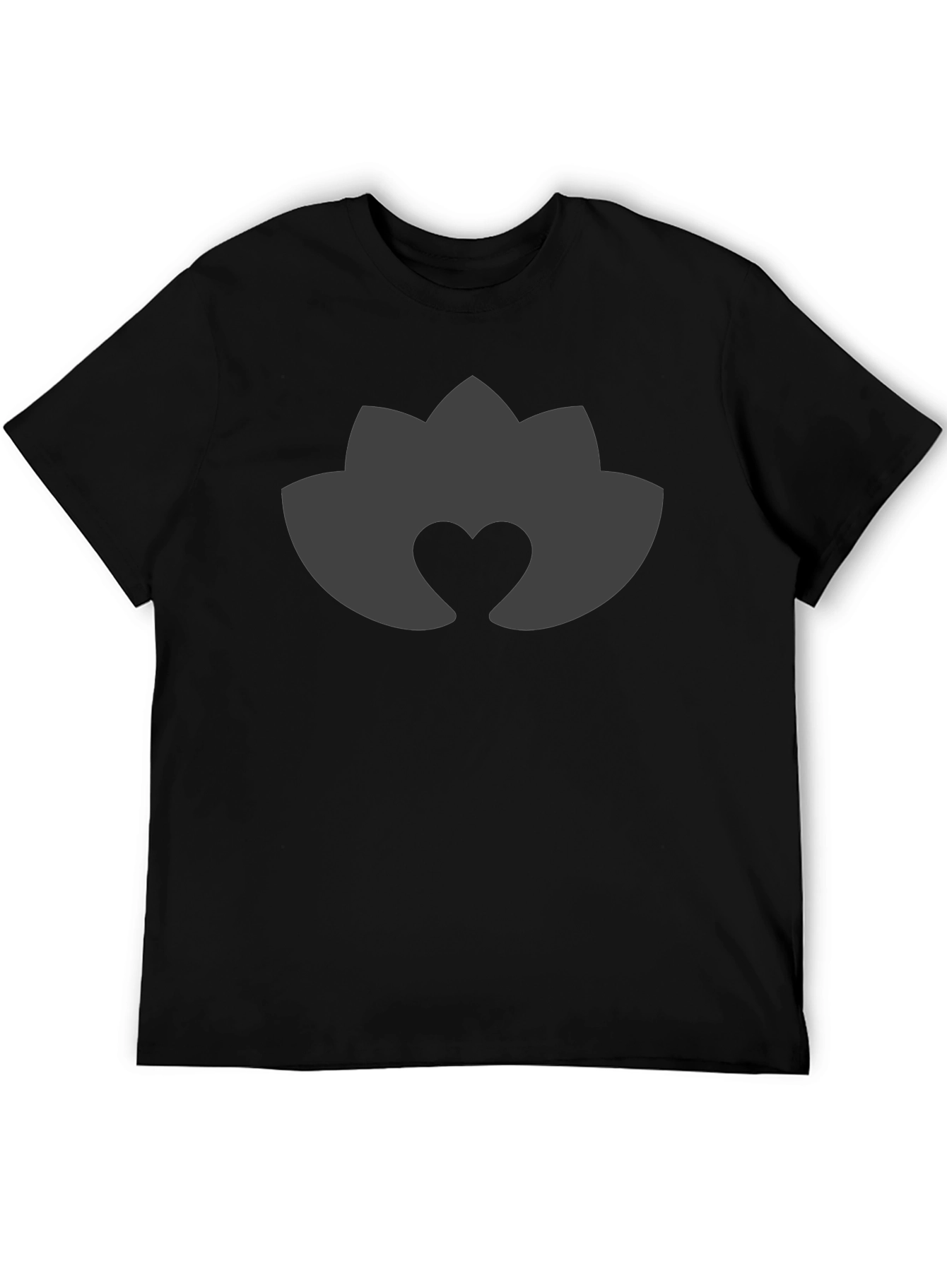 Lotus Heart Black Tee