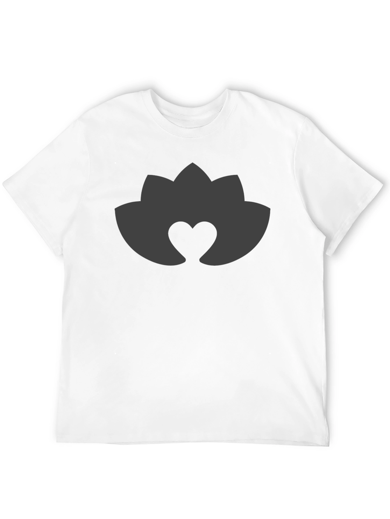 Lotus Heart Black Tee