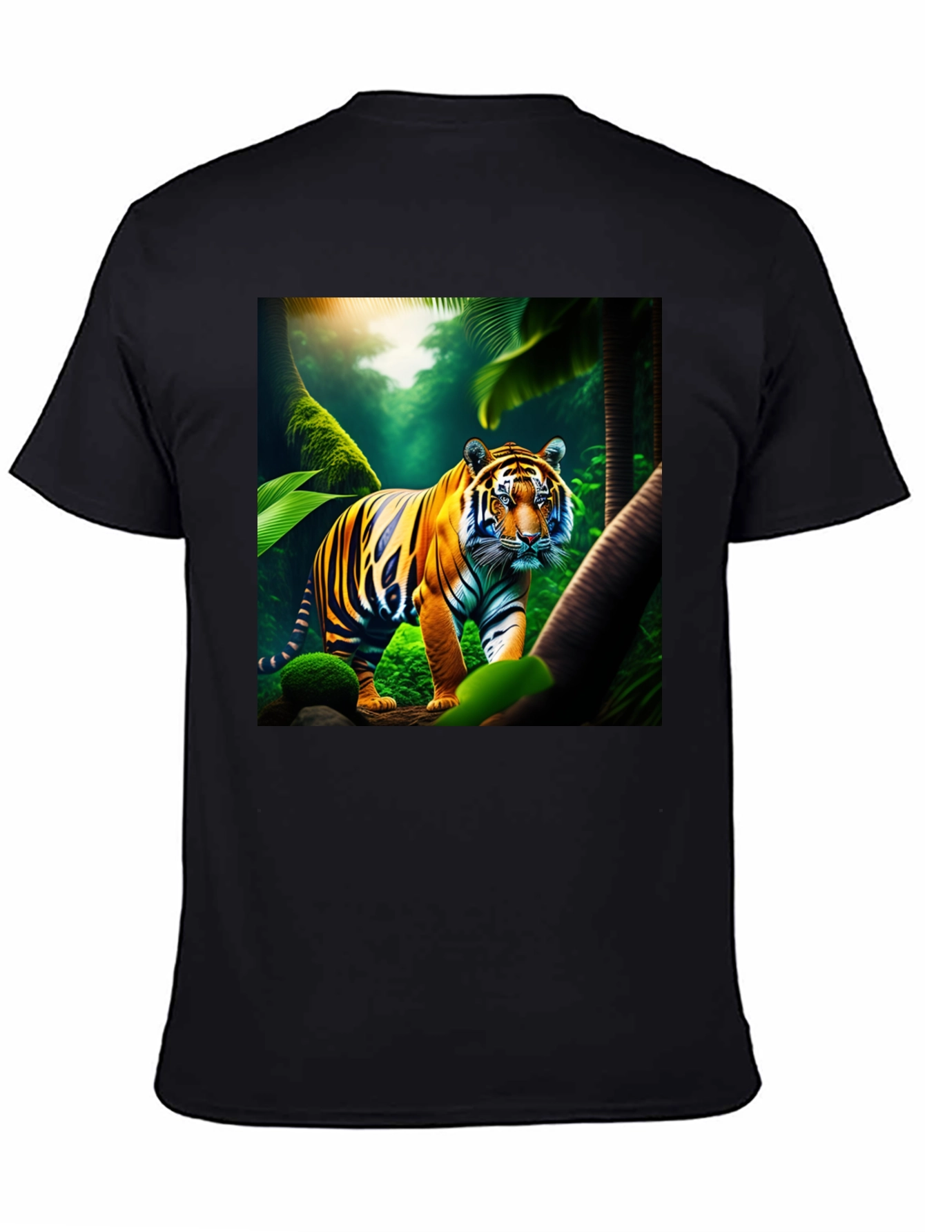 Tiger Jungle Graphic Tee - Mens Black T-Shirt
