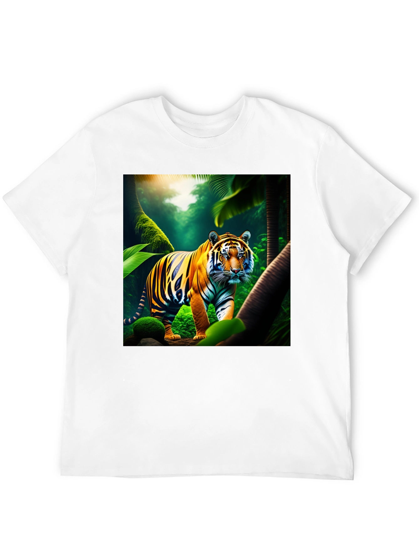 Tiger Jungle Graphic Tee - Mens Black T-Shirt