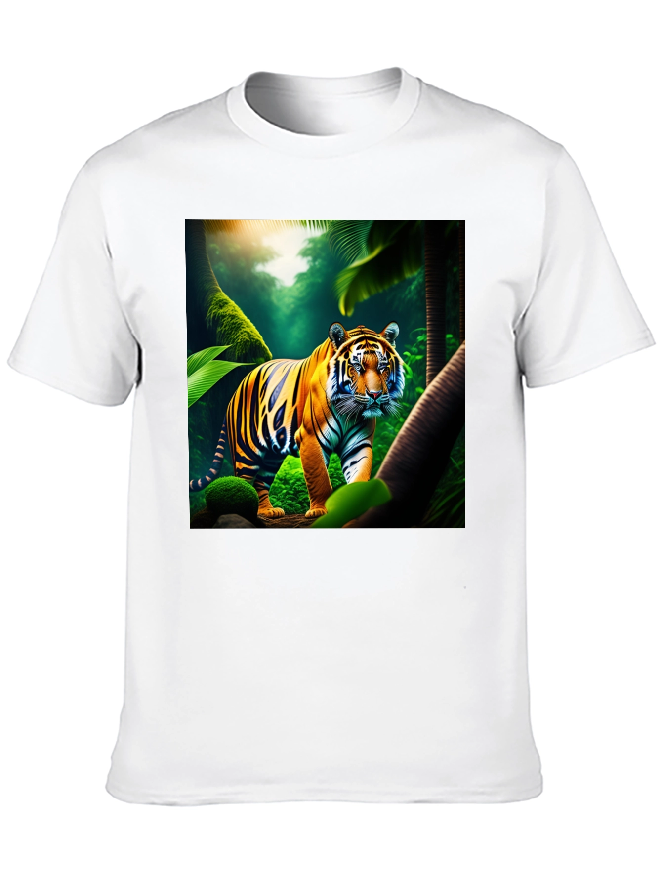 Tiger Jungle Graphic Tee - Mens Black T-Shirt