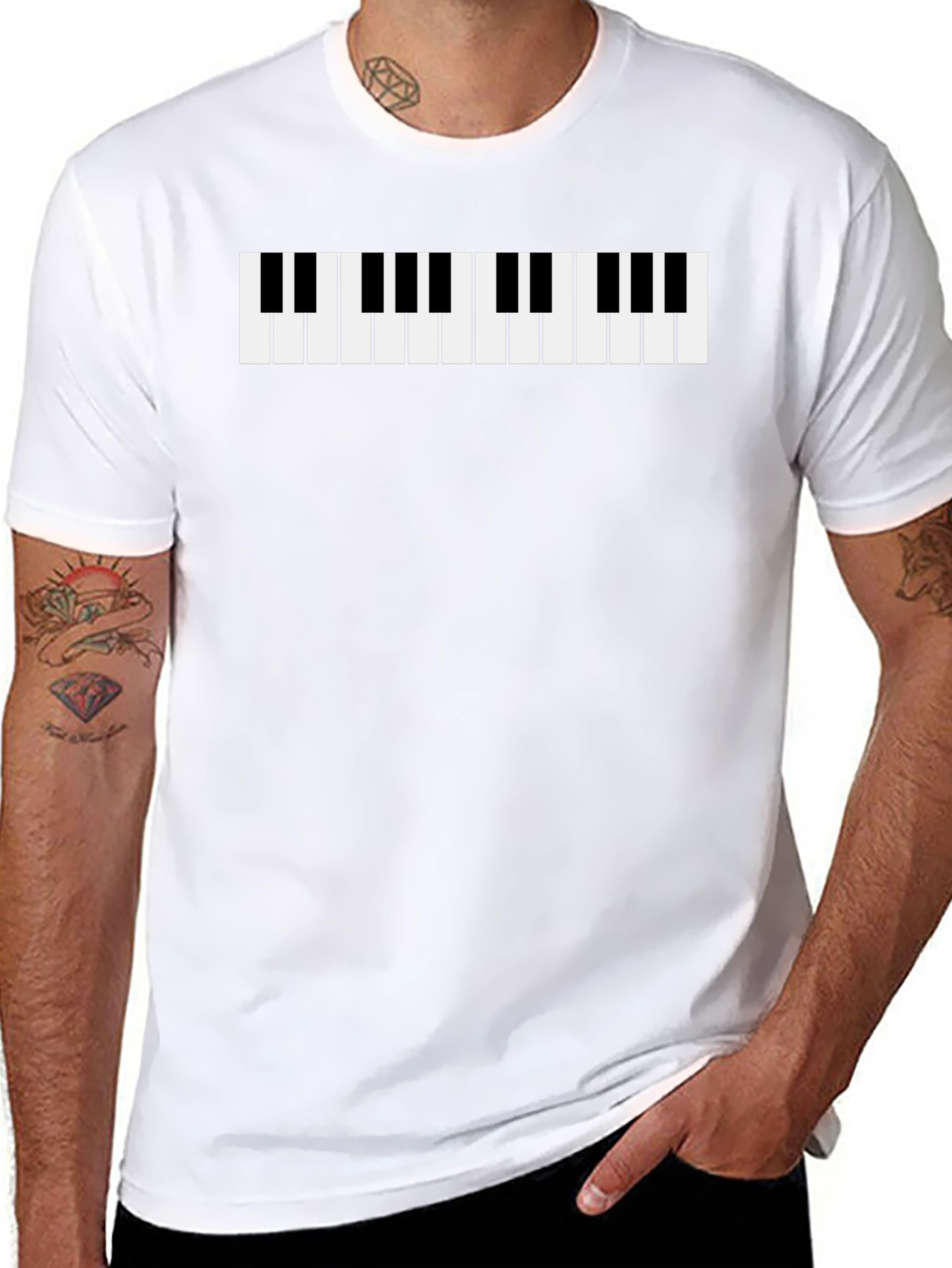 Piano Keys Graphic Tee - Musician T-Shirt