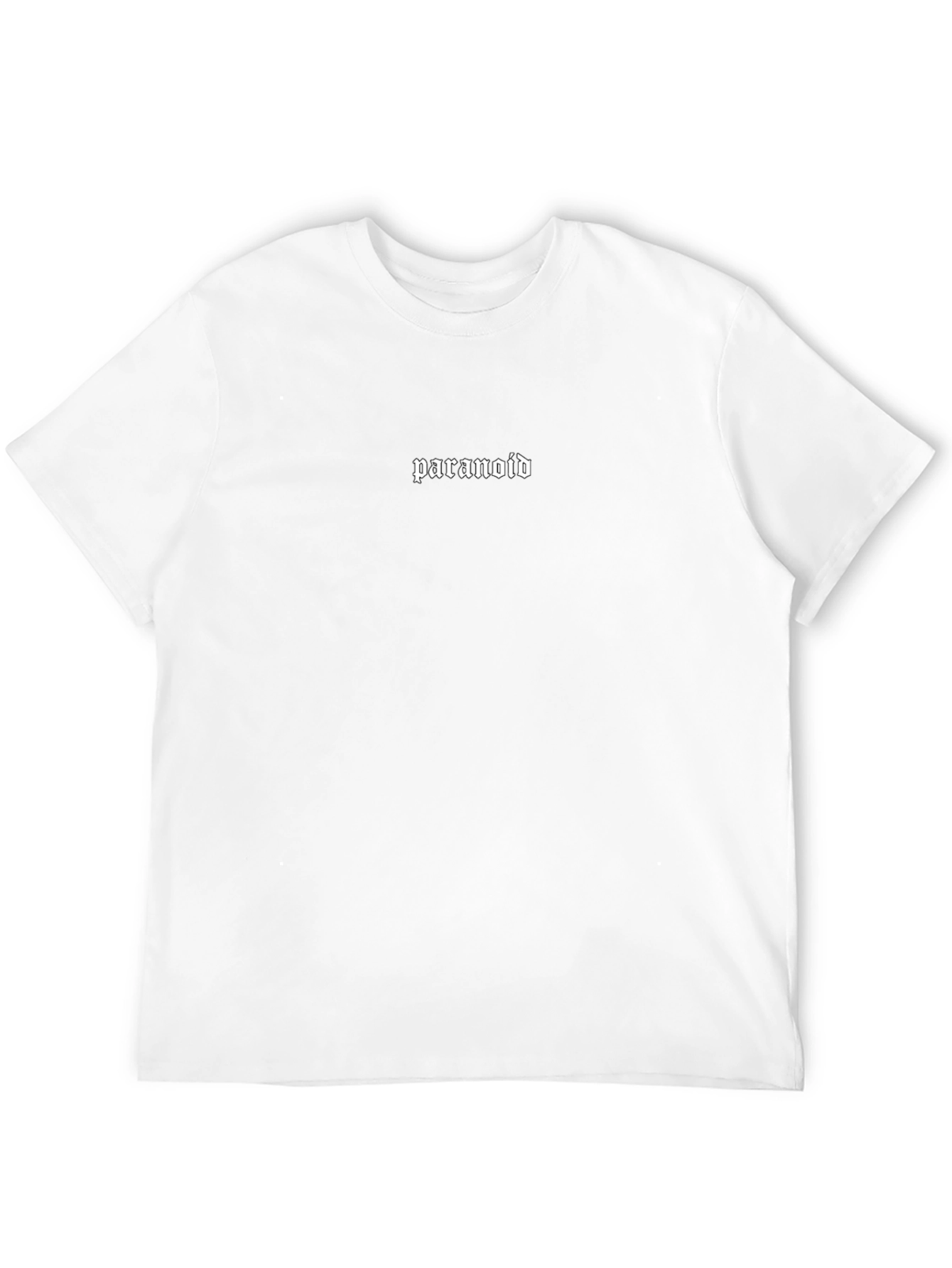 Paranoid Gothic Style Black T-Shirt