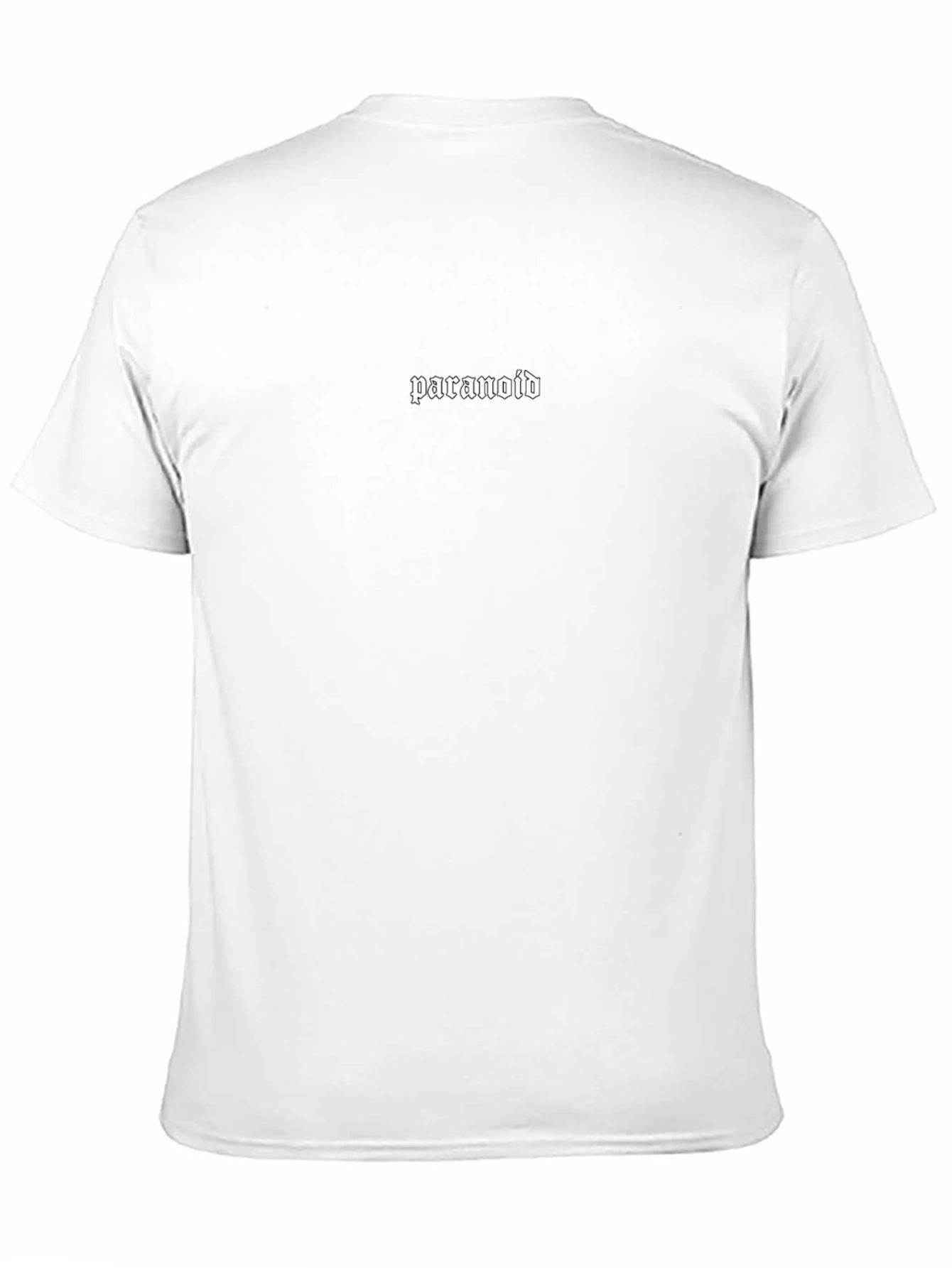 Paranoid Gothic Style Black T-Shirt