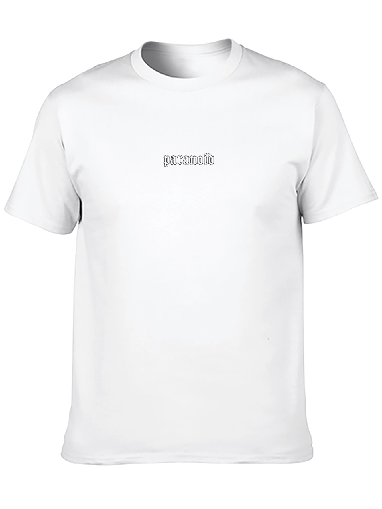 Paranoid Gothic Style Black T-Shirt