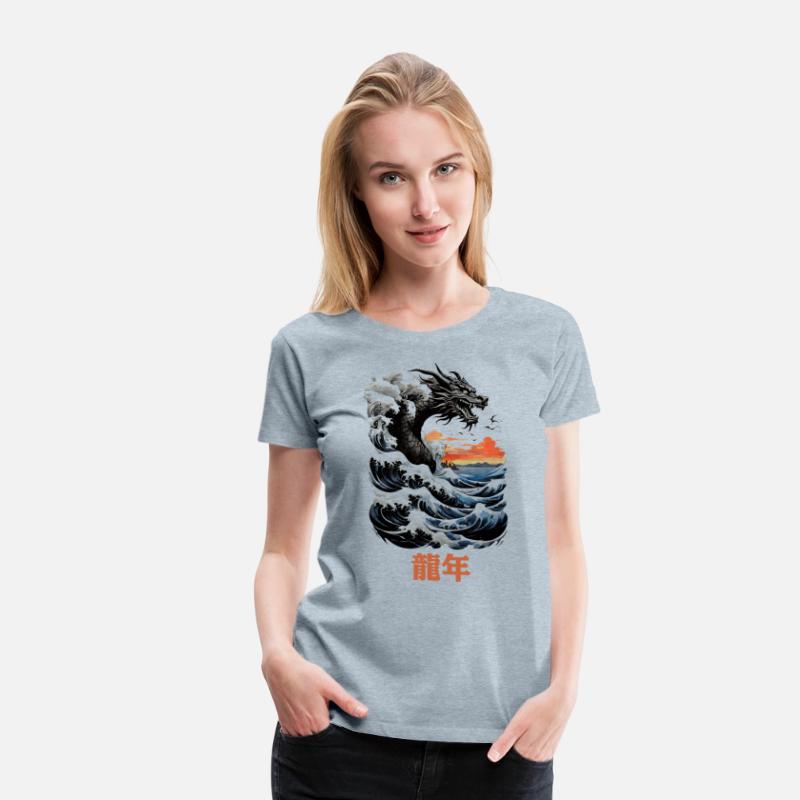 Yokai mighty dragon spirit kanagawa big wave