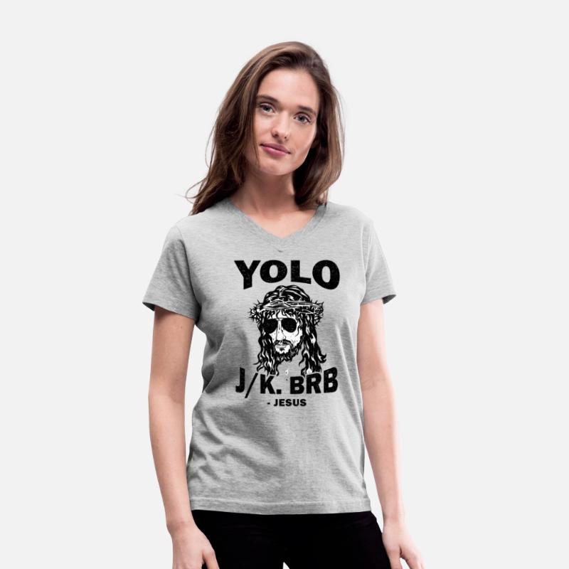 Yoloo Jk Brb Jesus Funny Christian