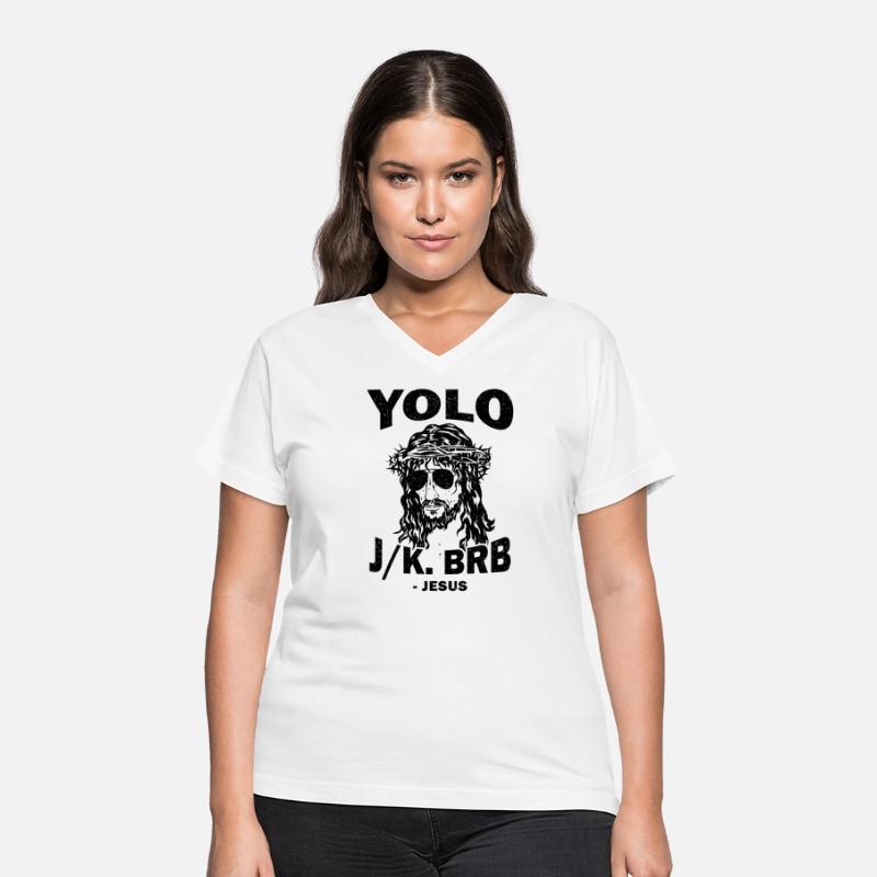 Yoloo Jk Brb Jesus Funny Christian