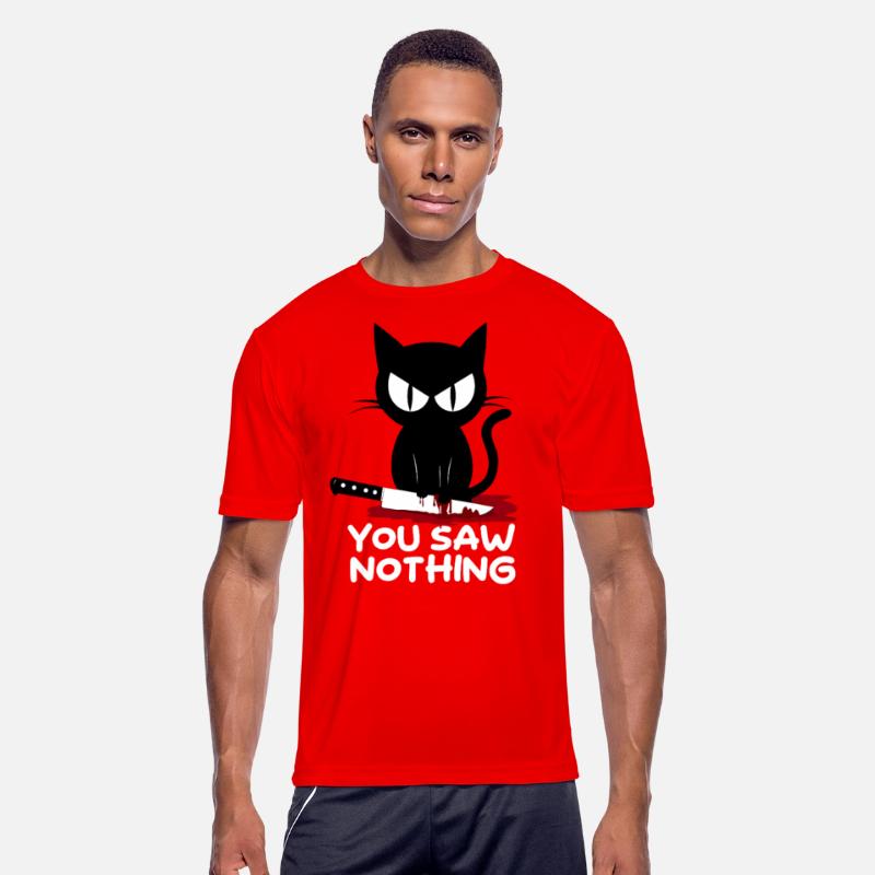 You Saw Nothing - Funny Sarcastic Killer Black Cat