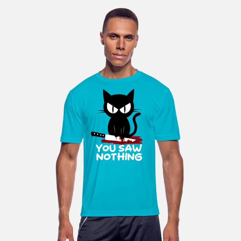 You Saw Nothing - Funny Sarcastic Killer Black Cat