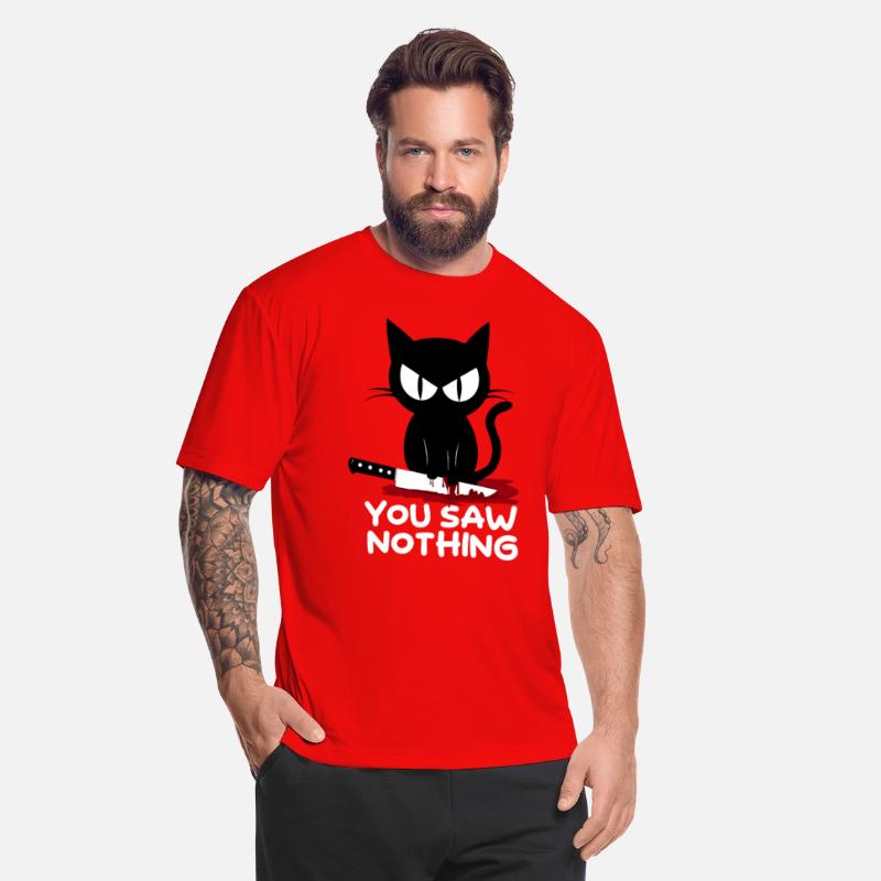 You Saw Nothing - Funny Sarcastic Killer Black Cat