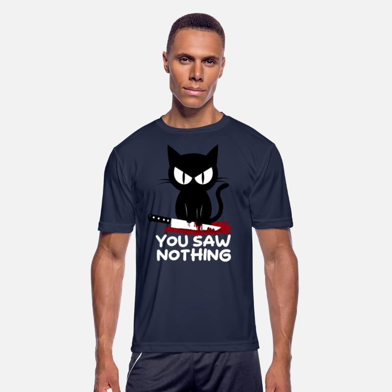 You Saw Nothing - Funny Sarcastic Killer Black Cat