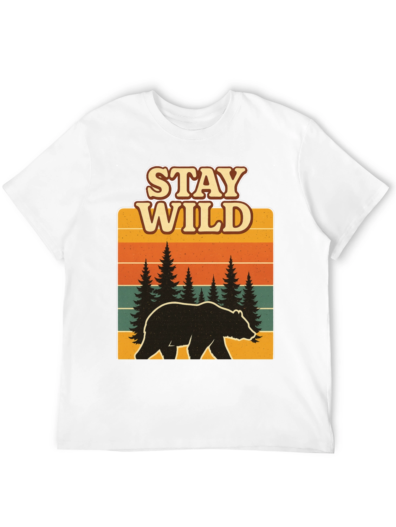 Stay Wild Bear Graphic Tee - Black