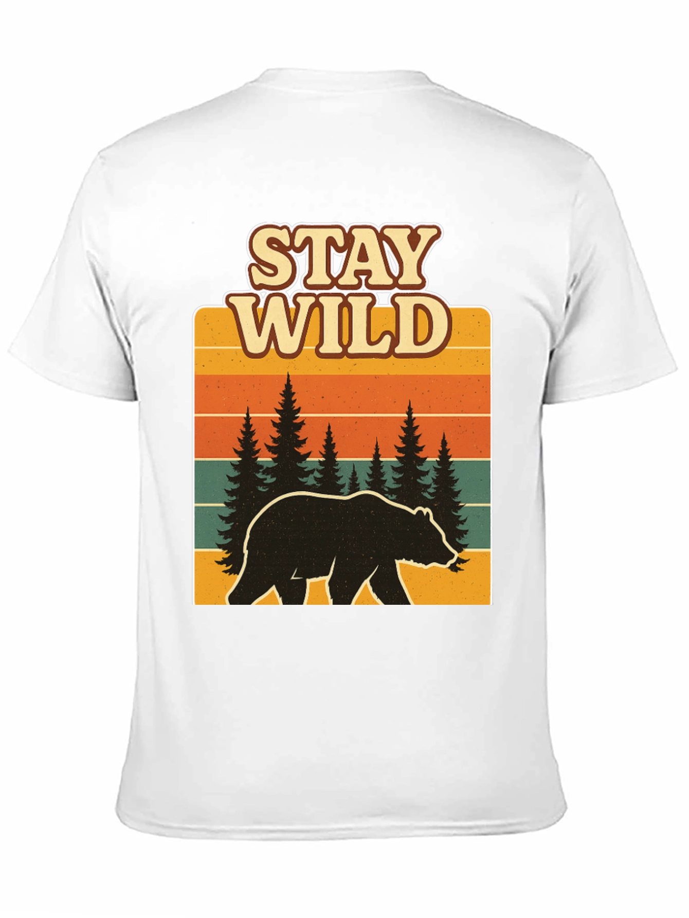 Stay Wild Bear Graphic Tee - Black
