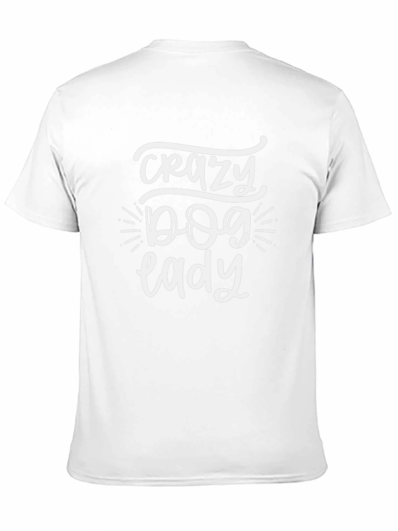 Crazy Dog Lady Black Cotton T-Shirt
