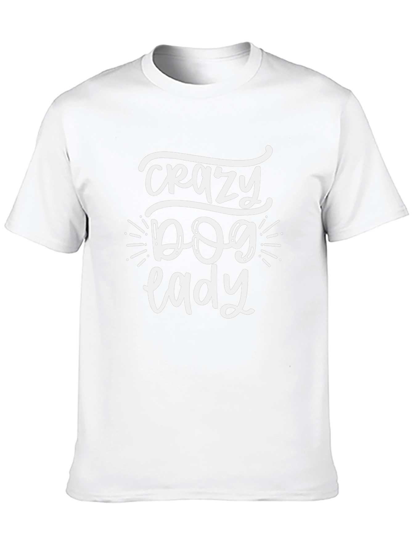 Crazy Dog Lady Black Cotton T-Shirt