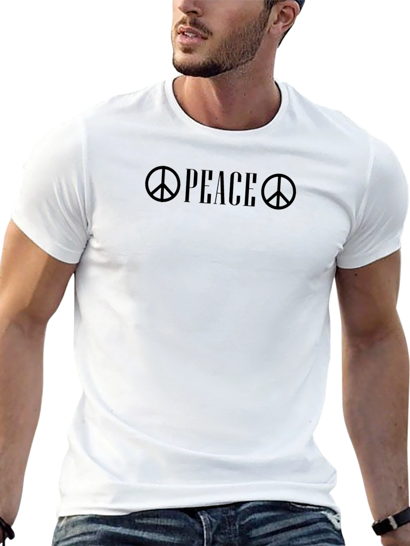 Peace Graphic Print T-Shirt - Stylish and Comfortable