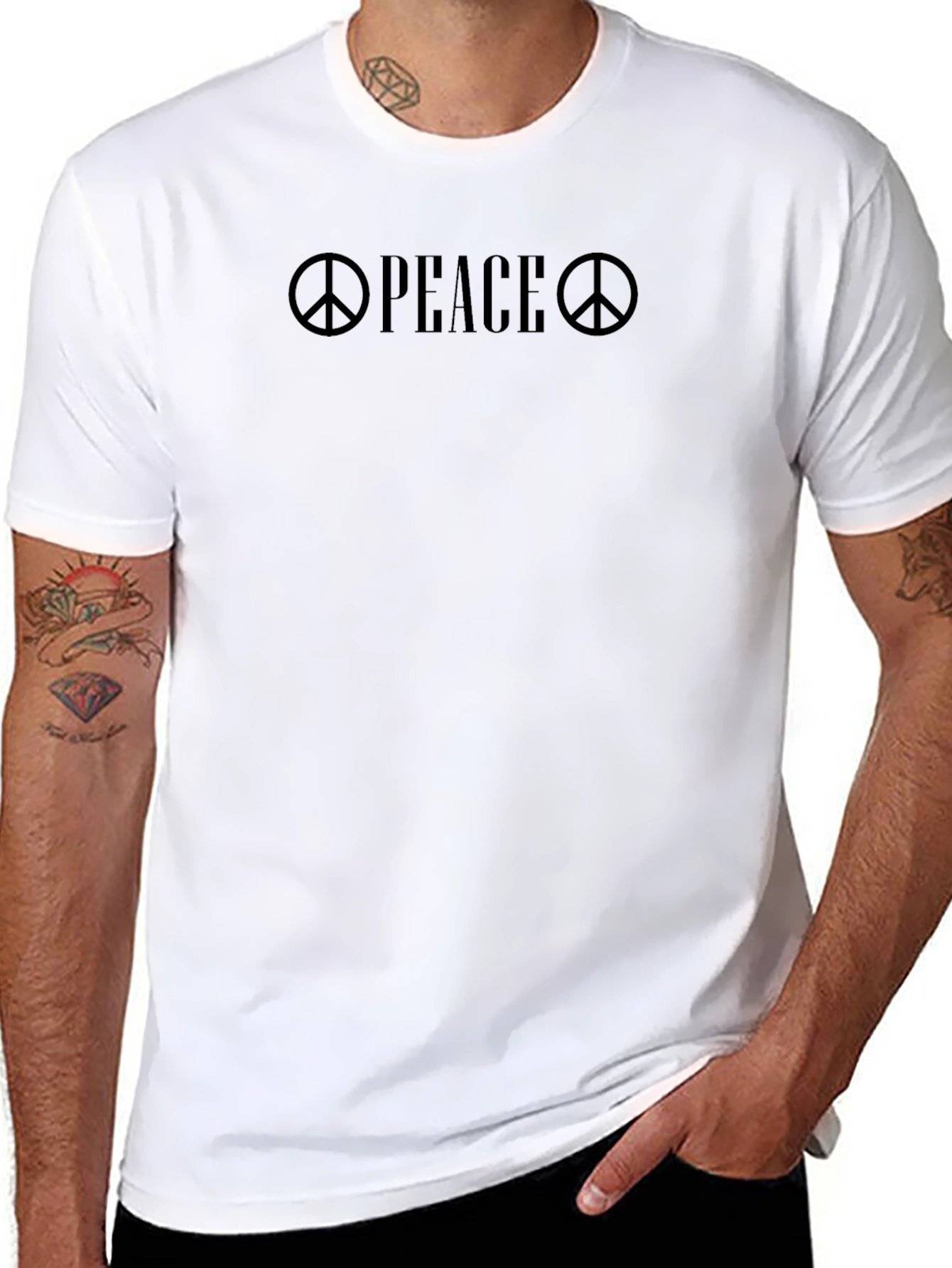 Peace Graphic Print T-Shirt - Stylish and Comfortable