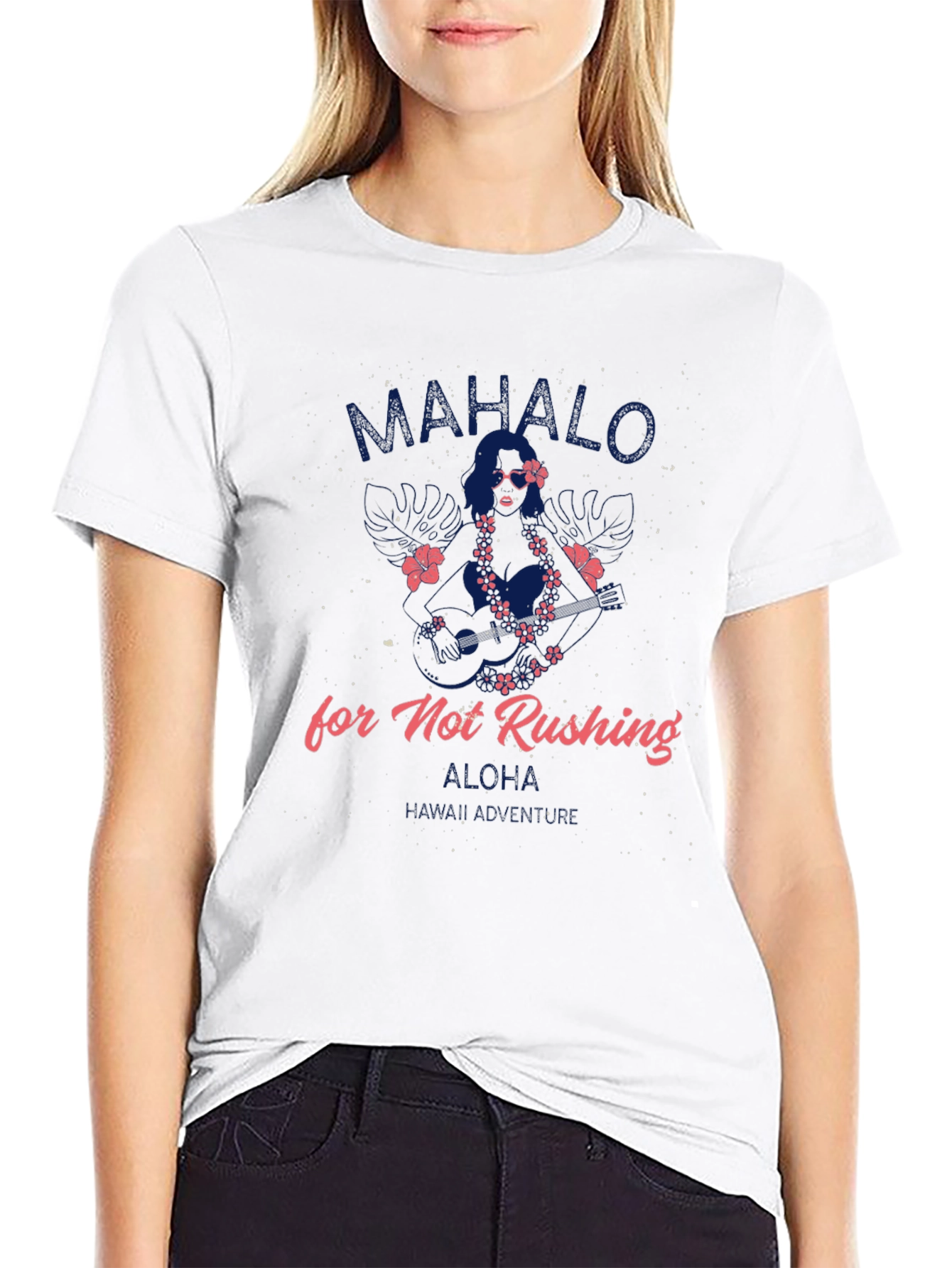 Mahalo Hula Girl Graphic Tee