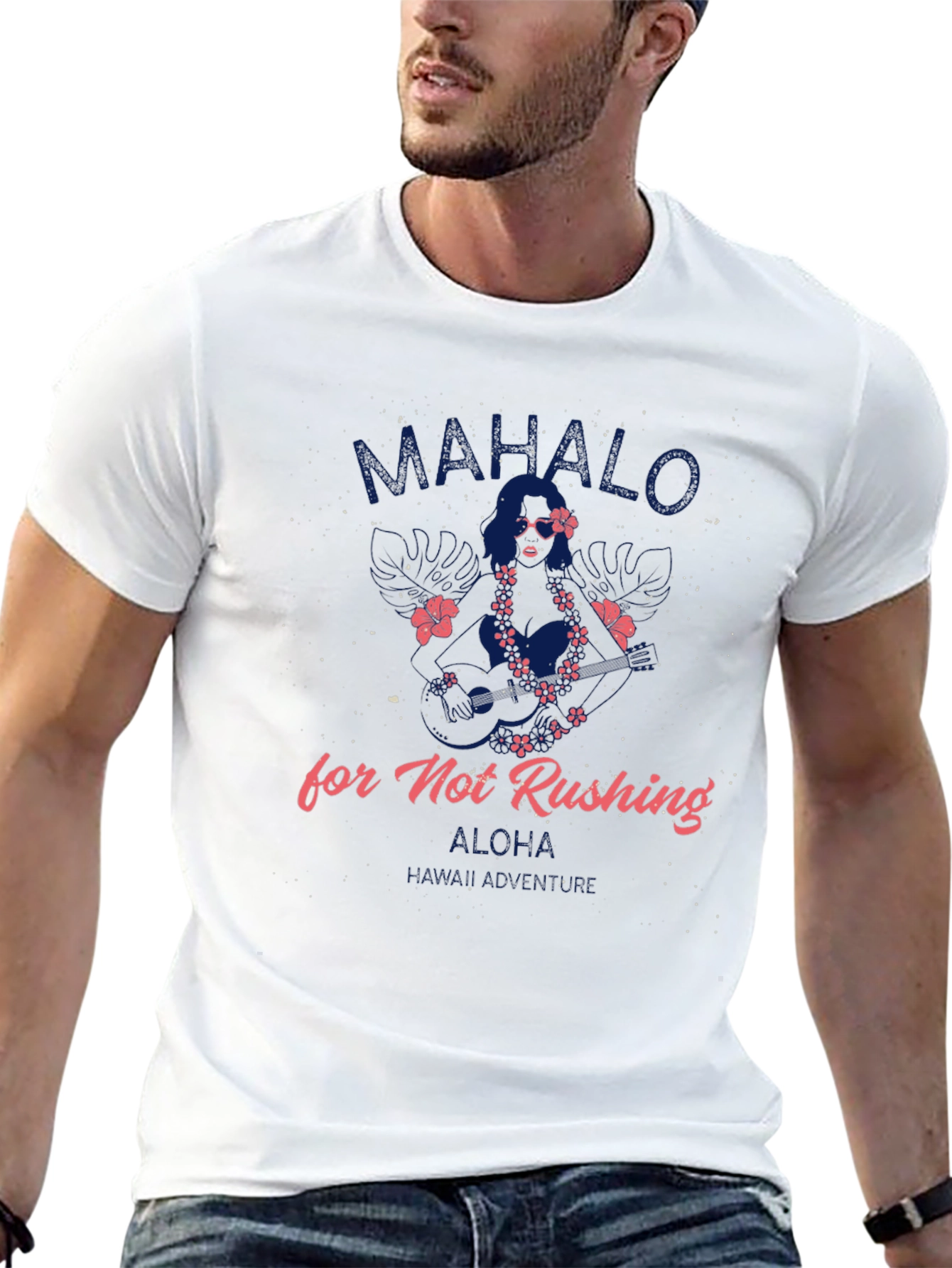 Mahalo Hula Girl Graphic Tee