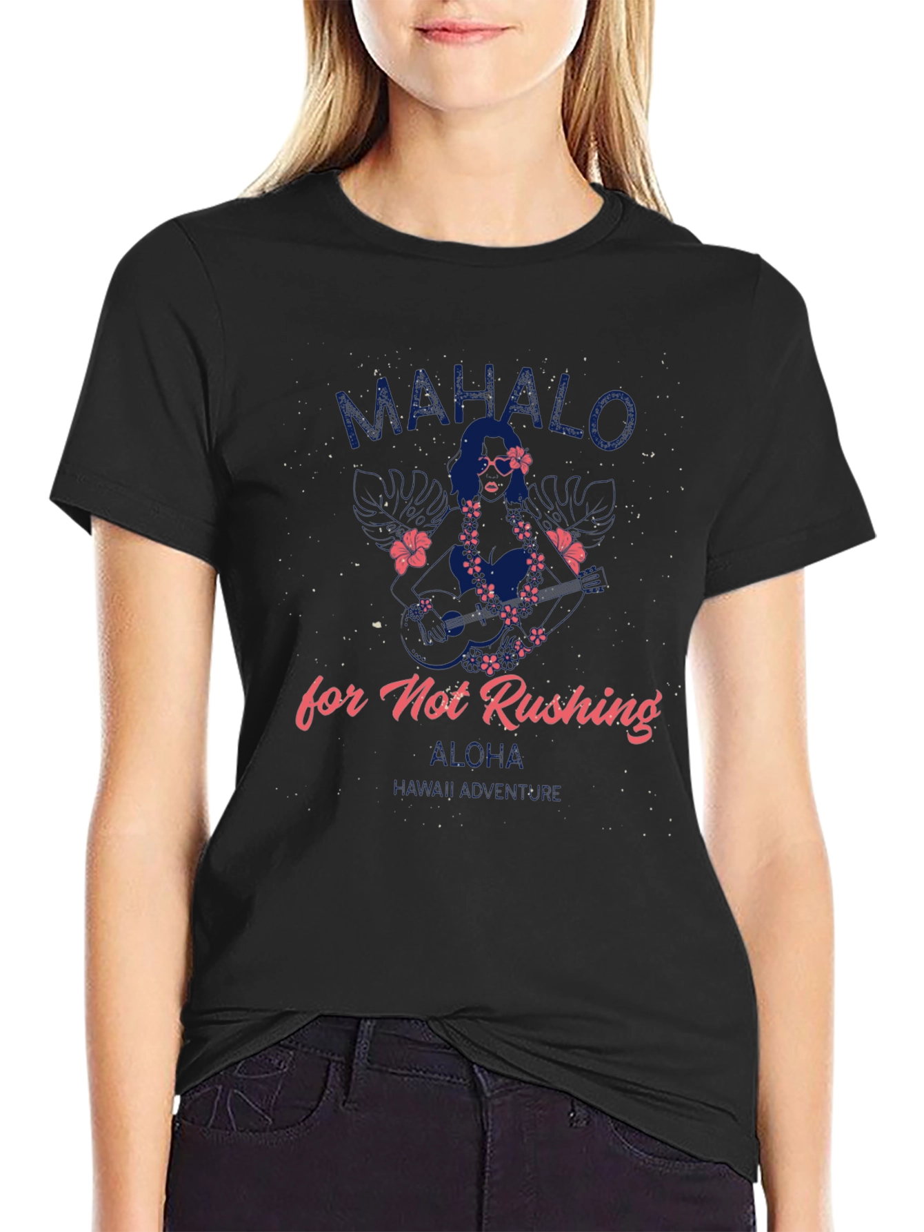 Mahalo Hula Girl Graphic Tee