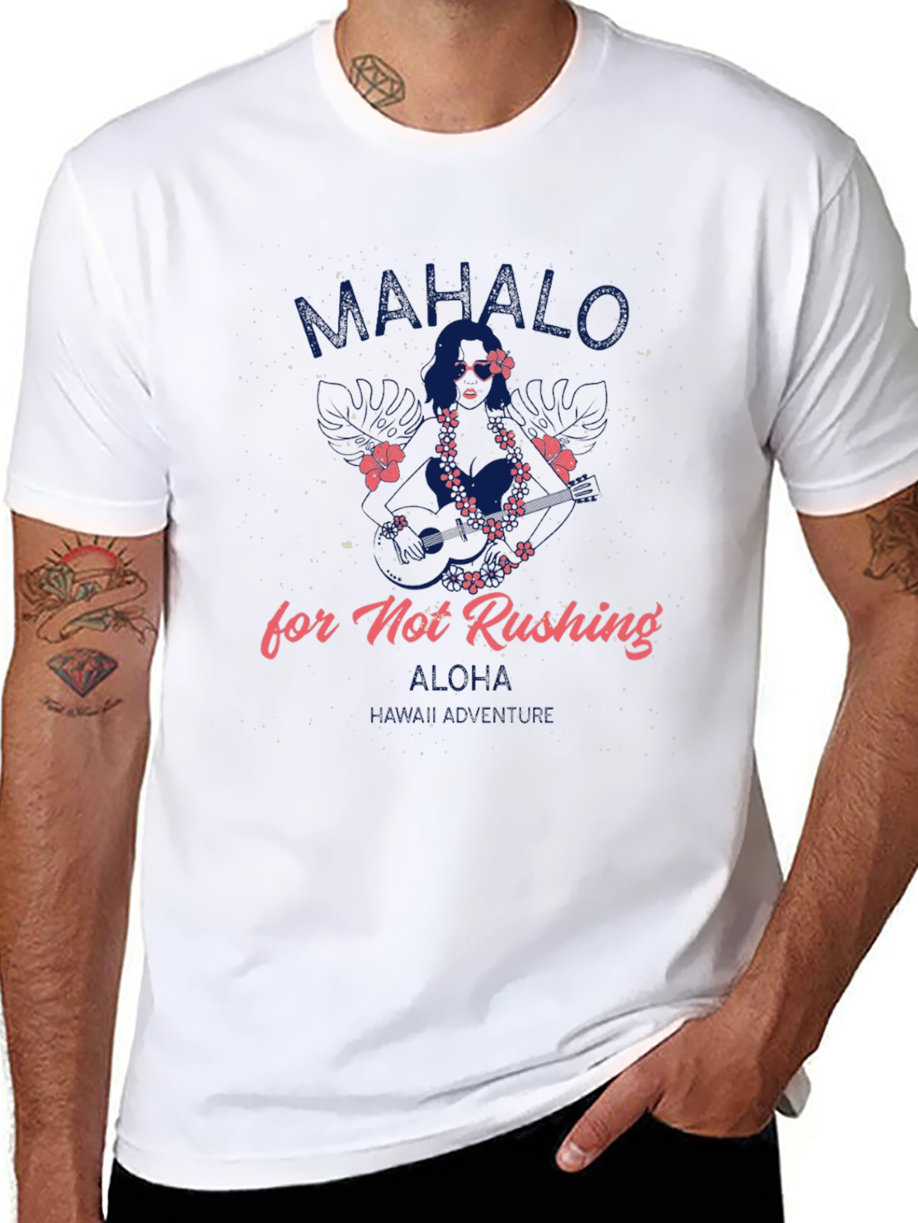 Mahalo Hula Girl Graphic Tee