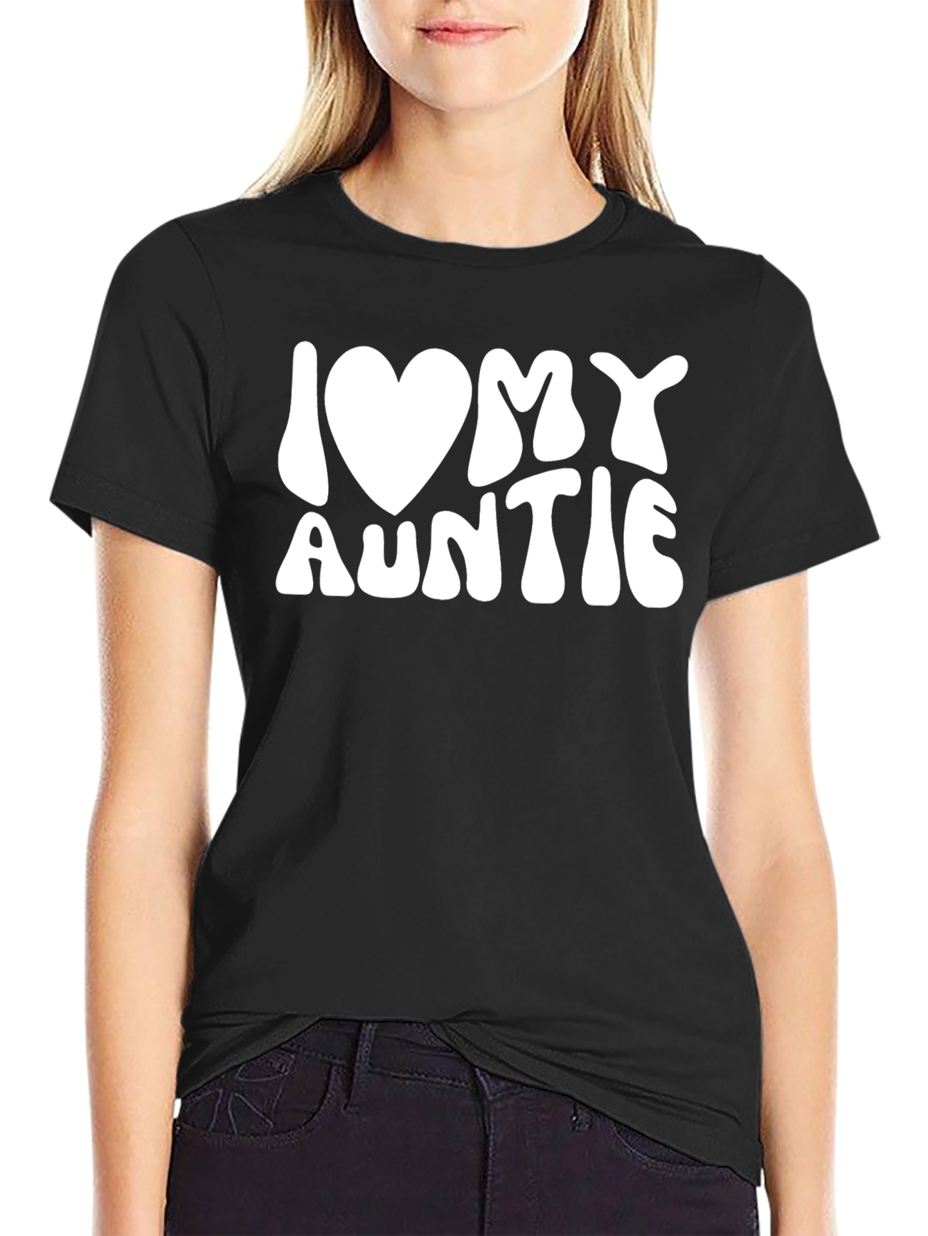 I Love My Auntie T-Shirt - Black Tee