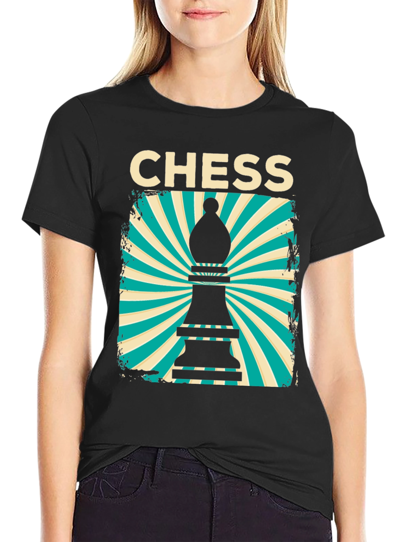 Chess Bishop Graphic Tee - Retro Style