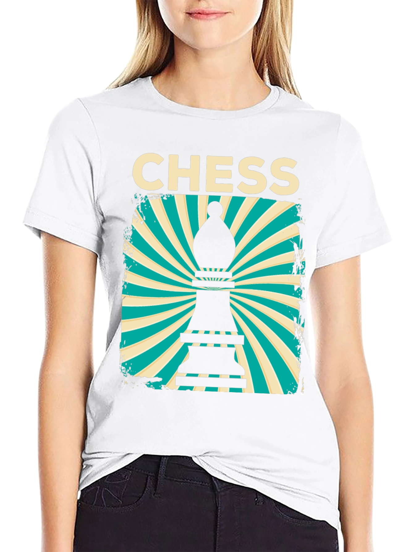 Chess Bishop Graphic Tee - Retro Style