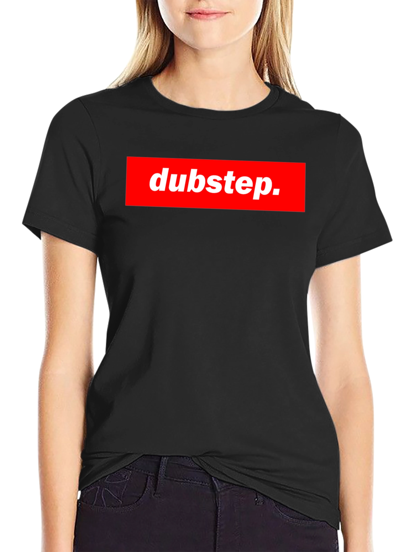 Dubstep Graphic Tee - Black Crew Neck T-Shirt