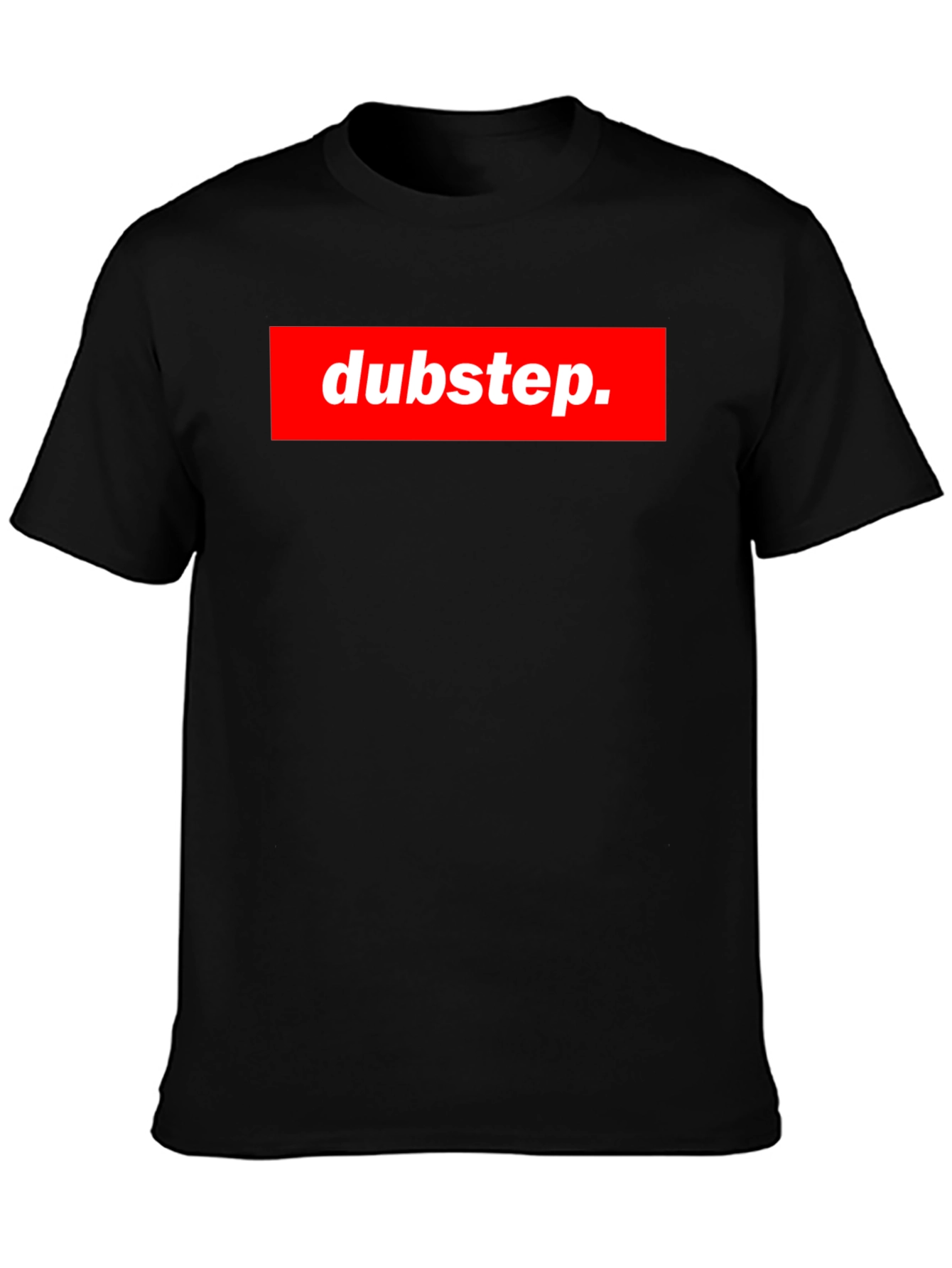 Dubstep Graphic Tee - Black Crew Neck T-Shirt