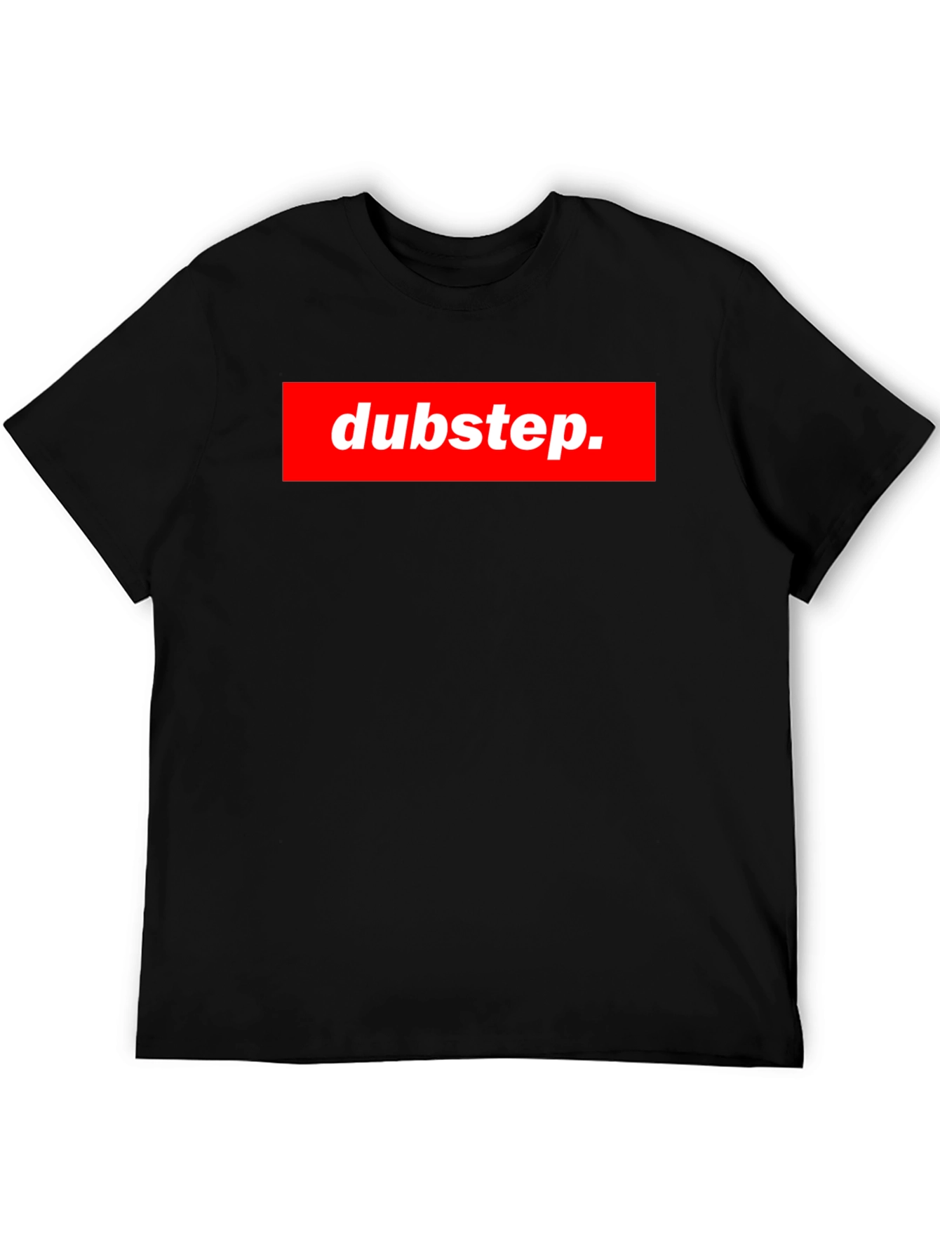 Dubstep Graphic Tee - Black Crew Neck T-Shirt